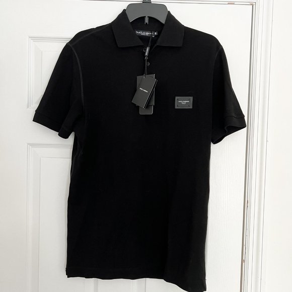 Dolce&Gabbana Men’s Logo Plaque Polo Shirt - Picture 3 of 8